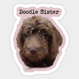 Doodle Dog Sister Sticker